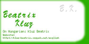 beatrix kluz business card